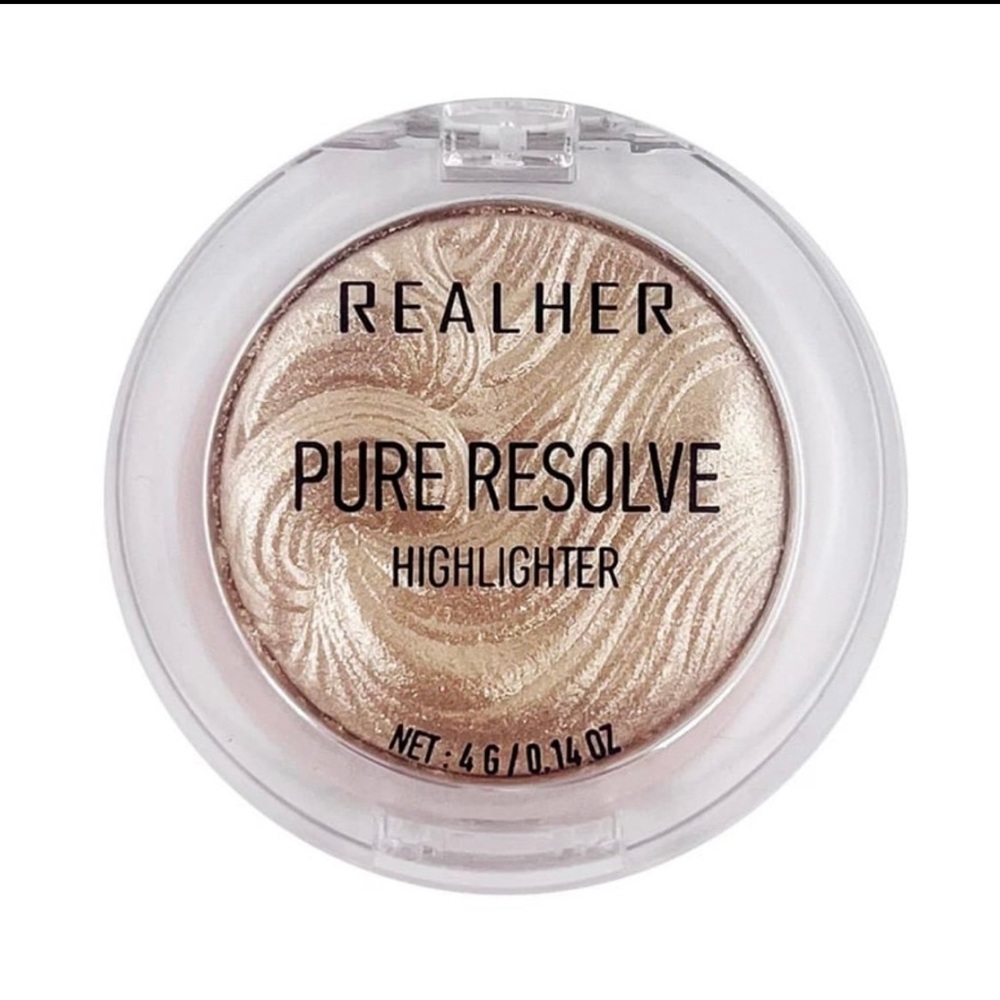 RETAIL $21 SOLD OUT ONLINE RealHer Pure Resolve Highlighter in champagne